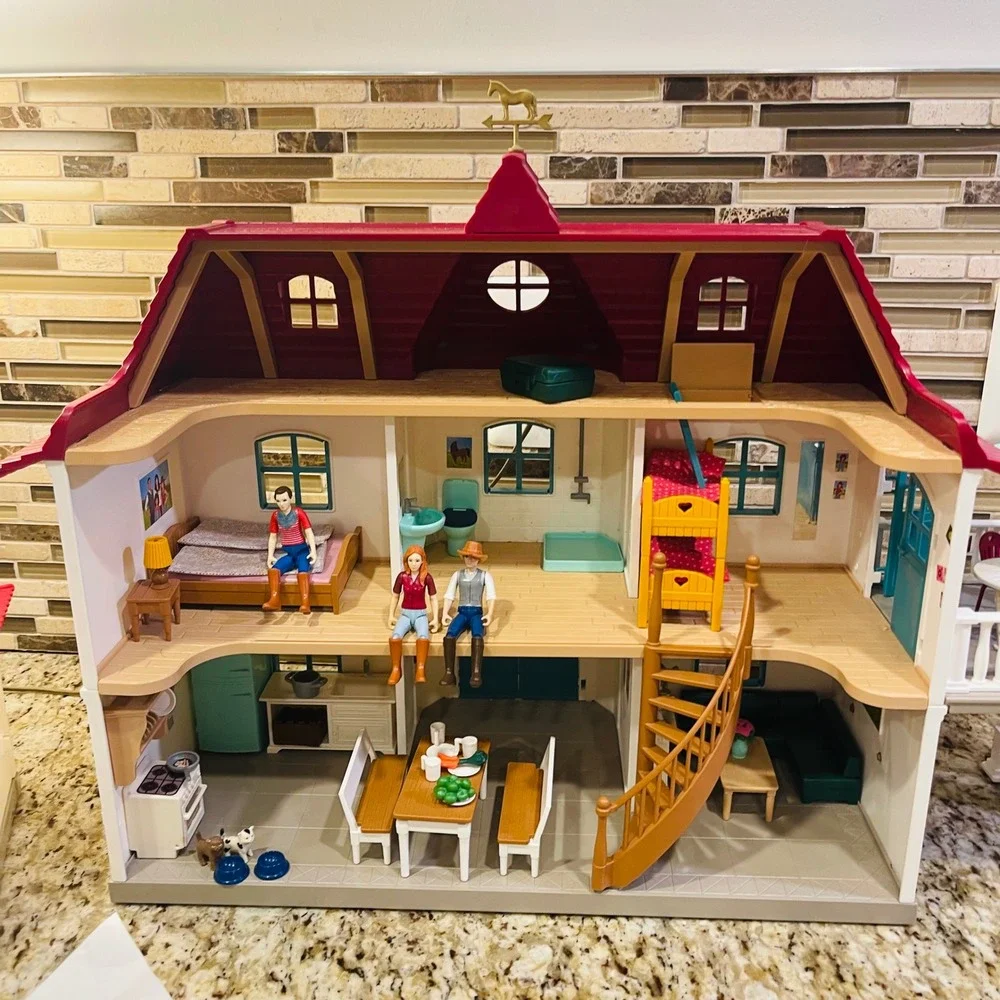 Schleich Horse Club Lakeside Country House and Stable Playset with Horses 42416